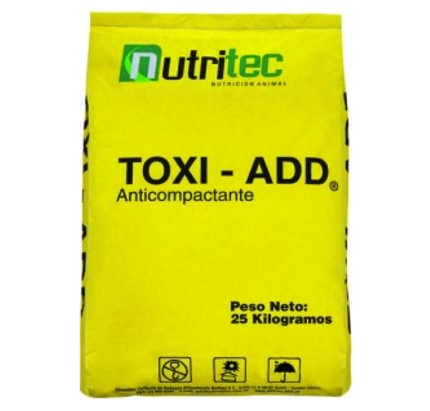 Aditivo anti-compactante y secuestrante de micotoxinas para ser utilizado en la elaboración de alimentos para animales productores